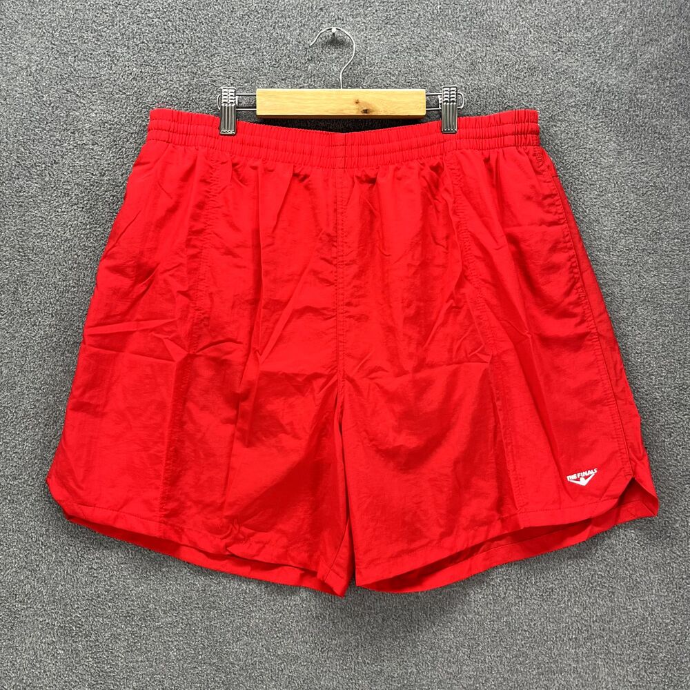 The Finals Swim Shorts Mens‎ XXL Red Trunk Deck with Back Pocket